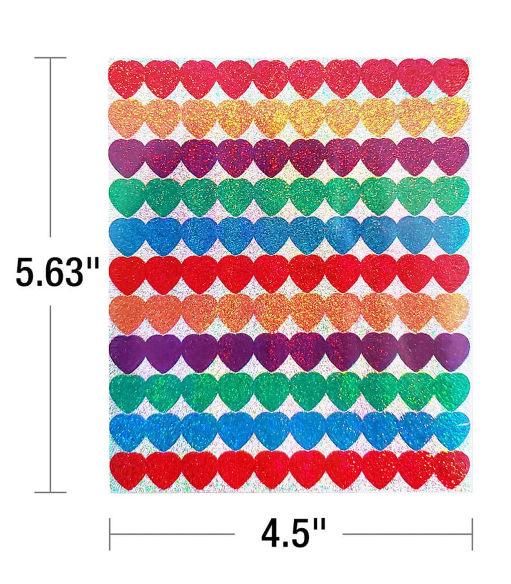 Multicolored Hearts, Multicolor Chart Seals-Stickers-Tools 4 Teaching-Classroom Decor and More