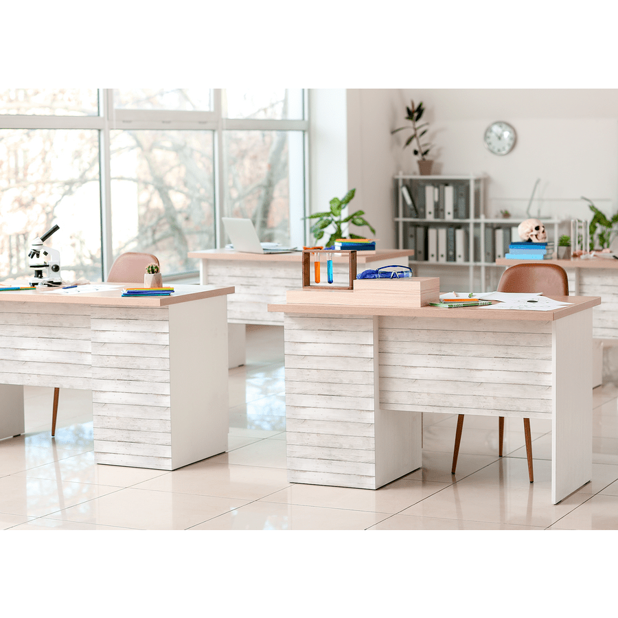 White Shiplap Peel and Stick Decorative Paper-Bulletin Board Paper - Fadeless-Tools 4 Teaching-Classroom Decor and More