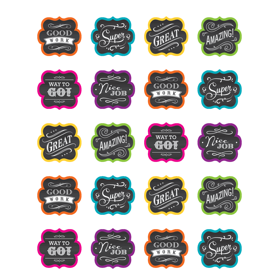 Chalkboard Brights Stickers-Stickers-Tools 4 Teaching-Classroom Decor and More
