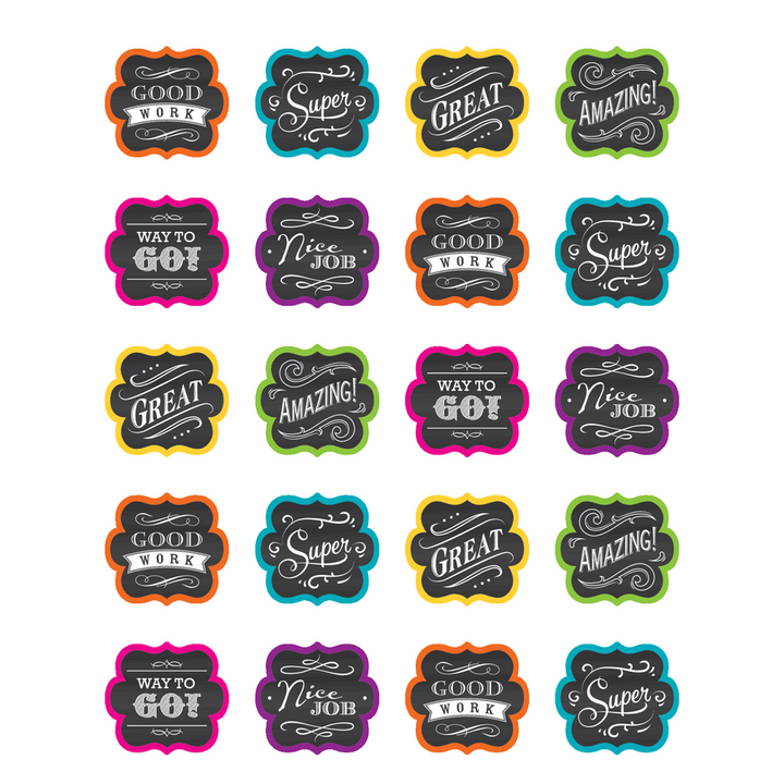Chalkboard Brights Stickers-Stickers-Tools 4 Teaching-Classroom Decor and More