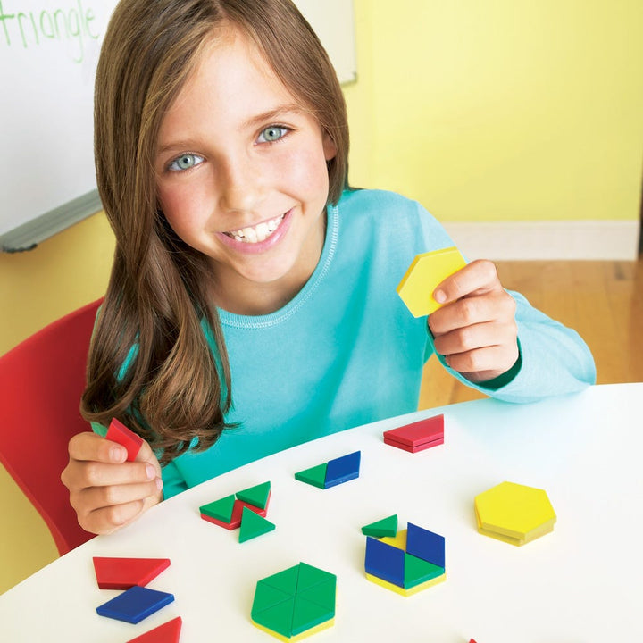 *Plastic Pattern Blocks - 1 cm, Set of 250-Numbers, Counting & Sorting-Tools 4 Teaching-Classroom Decor and More