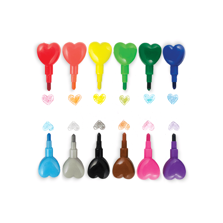 Heart to Heart Stacking Crayons-Art Supplies-Tools 4 Teaching-Classroom Decor and More