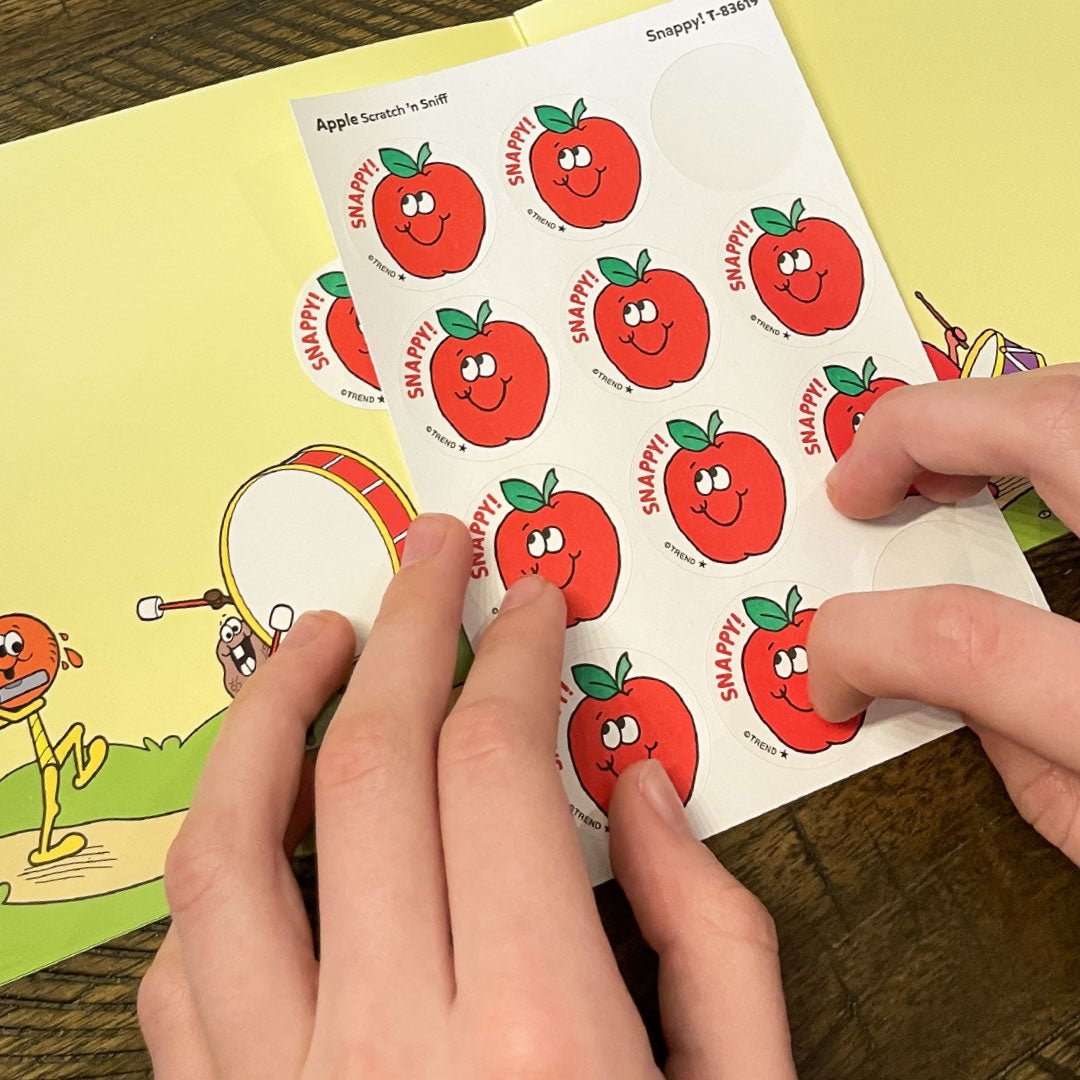 Snappy!, Apple scent Retro Scratch 'n Sniff Stinky Stickers®-Stickers-Tools 4 Teaching-Classroom Decor and More