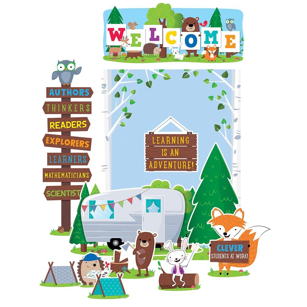 Woodland Friends Welcome Bulletin Board-Bulletin Board Sets-Tools 4 Teaching-Classroom Decor and More