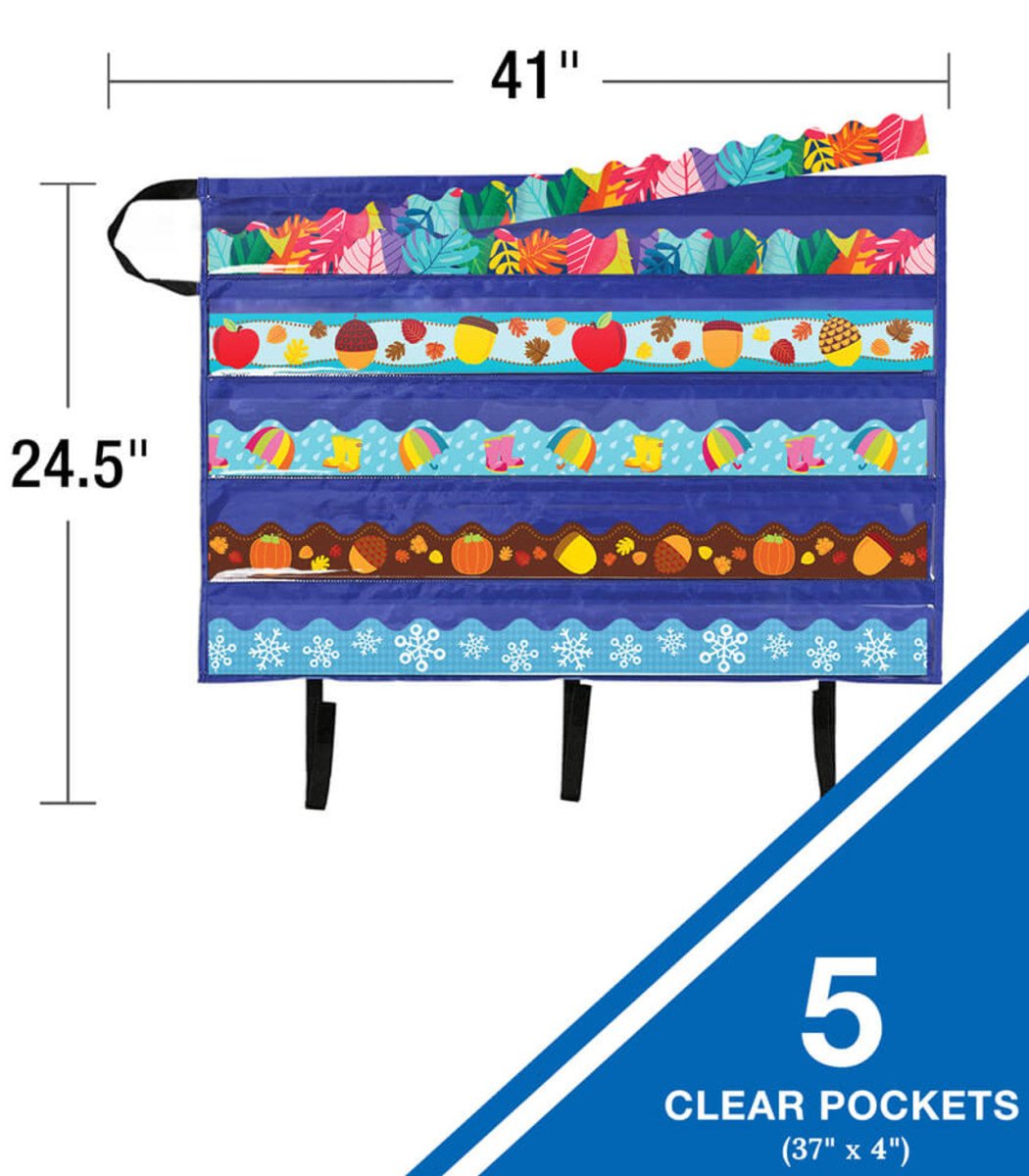 Border Pocket Chart Storage-Pocket Charts-Tools 4 Teaching-Classroom Decor and More