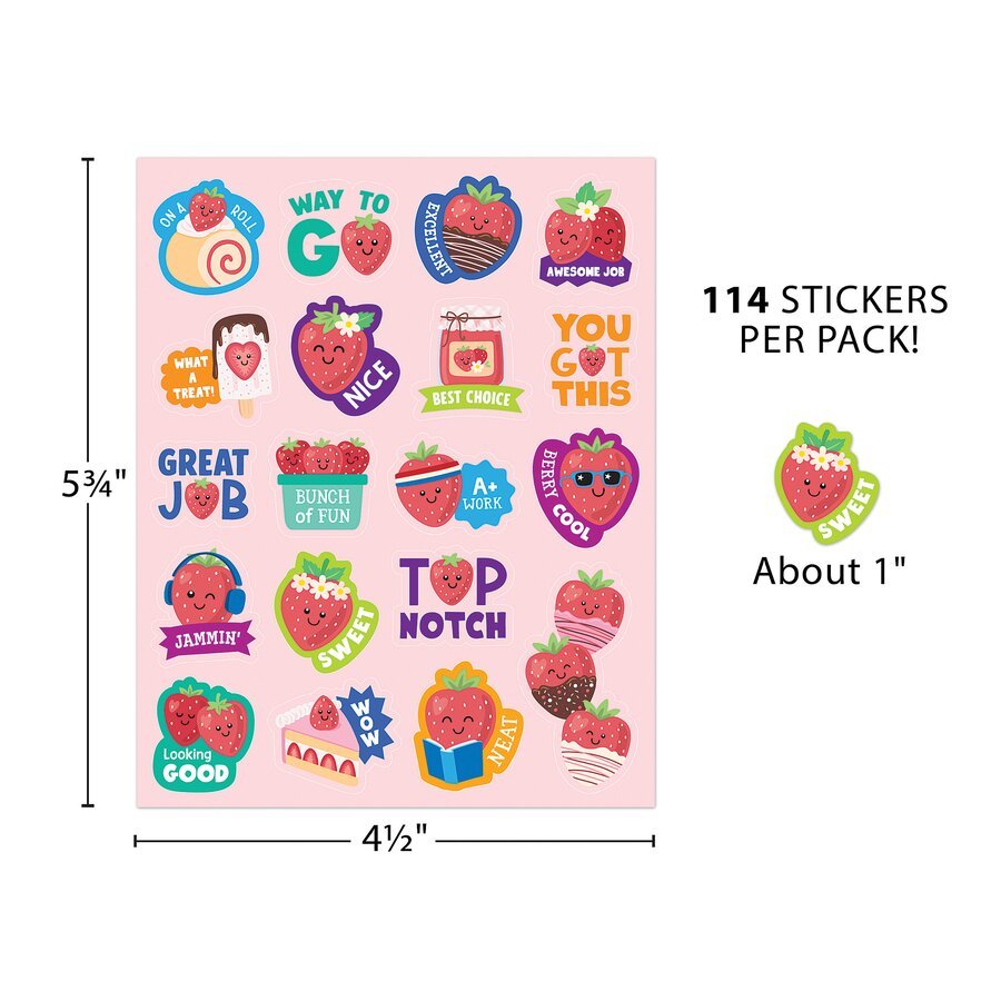 Strawberry Smelly Stickers-Stickers-Tools 4 Teaching-Classroom Decor and More
