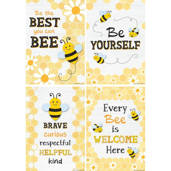 Buzzing Bees Positive Sayings Small Poster Pack-Posters-Tools 4 Teaching-Classroom Decor and More