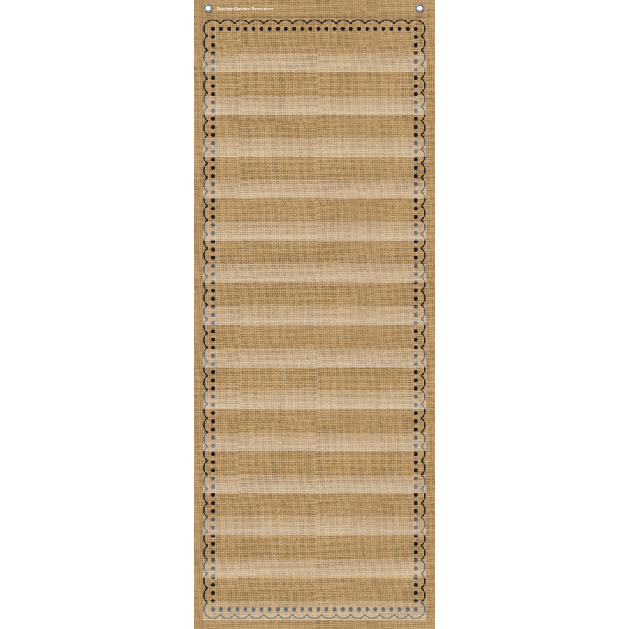Burlap 14 Pocket Chart-Pocket Charts-Tools 4 Teaching-Classroom Decor and More