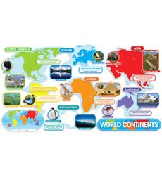World Continents Bulletin Board-Bulletin Board Sets-Tools 4 Teaching-Classroom Decor and More