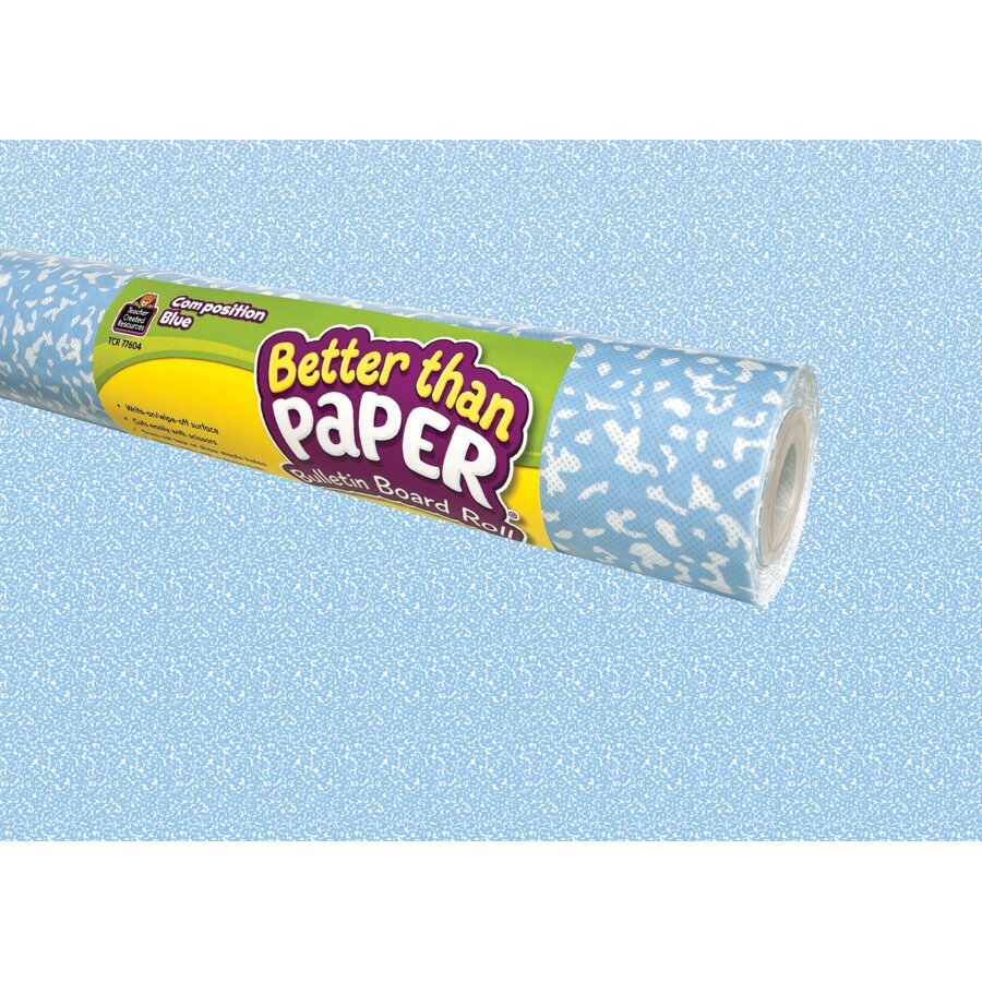 Better Than Paper® Bulletin Board Roll: Composition Blue-Bulletin Board Paper - Better Than Paper-Tools 4 Teaching-Classroom Decor and More
