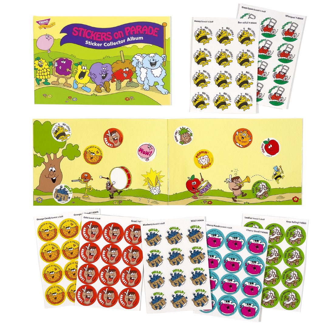 Stickers on Parade Sticker Collector Album (stickers sold separately)-Stickers-Tools 4 Teaching-Classroom Decor and More