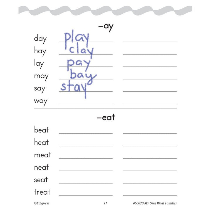 My Own Books: My Word Families Book-Subjects - Reading - Reading Books-Tools 4 Teaching-Classroom Decor and More