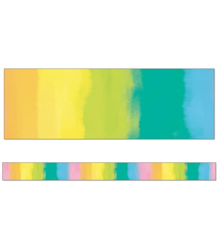Creatively Inspired Watercolor Straight Bulletin Board Borders-Borders-Tools 4 Teaching-Classroom Decor and More