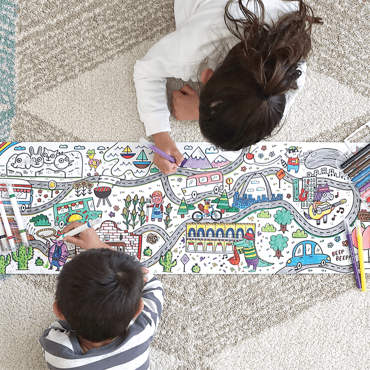 *Picturesque Panorama Coloring Book - Seaside Animal Town-Craft Activity-Tools 4 Teaching-Classroom Decor and More