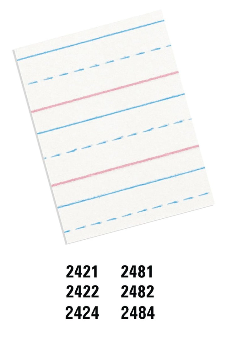 Pacon® Multi-Program Handwriting Tablet 8" X 10-1/2", Ruled Short D'nealian Grades 2&3 / Zaner-Bloser Grade 2 40 Sheets-Story Paper-Tools 4 Teaching-Classroom Decor and More