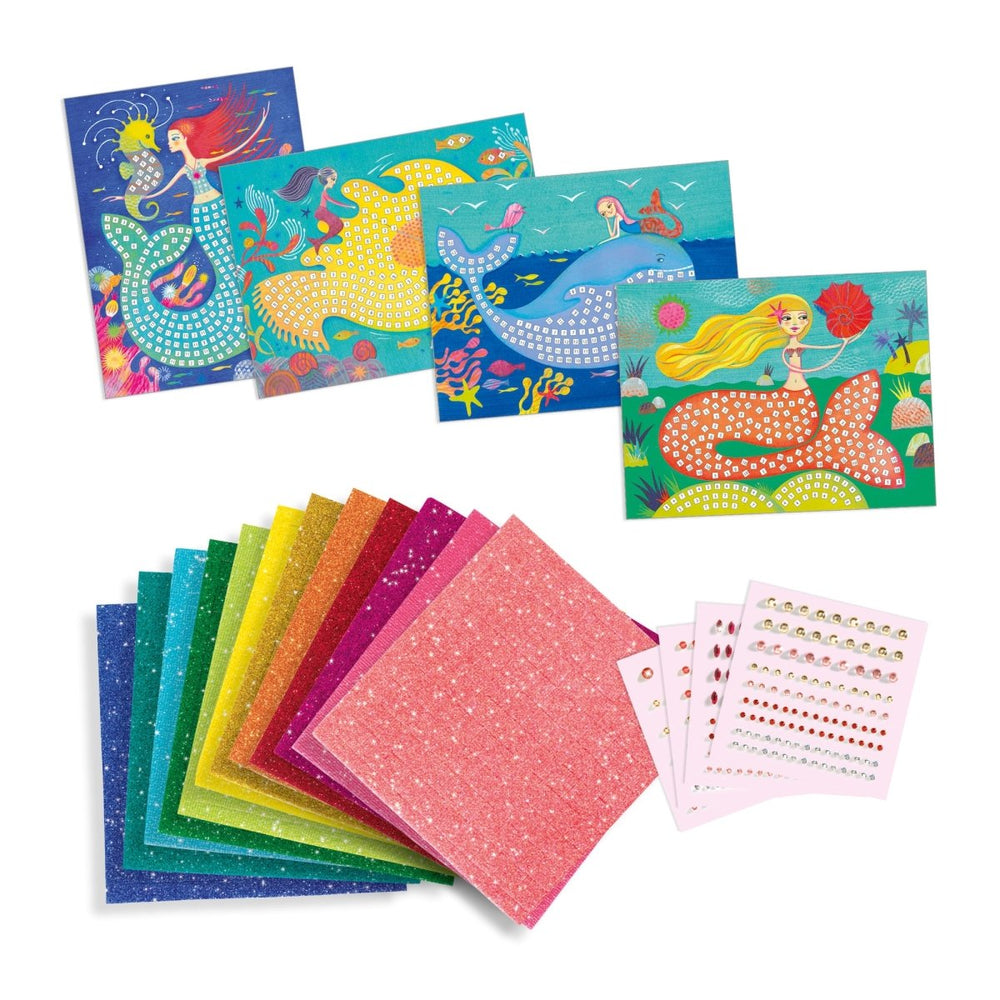 The Mermaid's Song Sticker and Jewel Mosaic Craft Kit-Craft Activity-Tools 4 Teaching-Classroom Decor and More