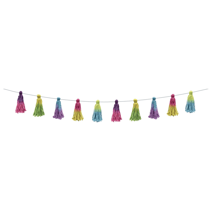 *Tie Dye Tassels Garland-Decor-Tools 4 Teaching-Classroom Decor and More