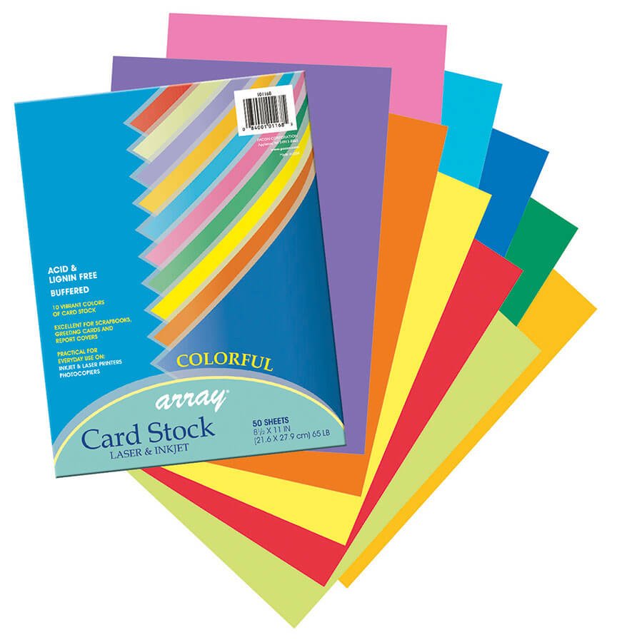 Pacon® Colorful Card Stock 8-1/2" X 11" 10 Colors 50 Sheets-Card Stock-Tools 4 Teaching-Classroom Decor and More