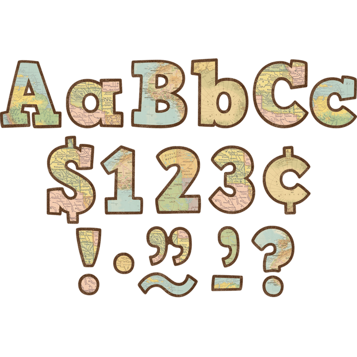 Travel the Map Bold Block 4" Letters Combo Pack-Letters-Tools 4 Teaching-Classroom Decor and More