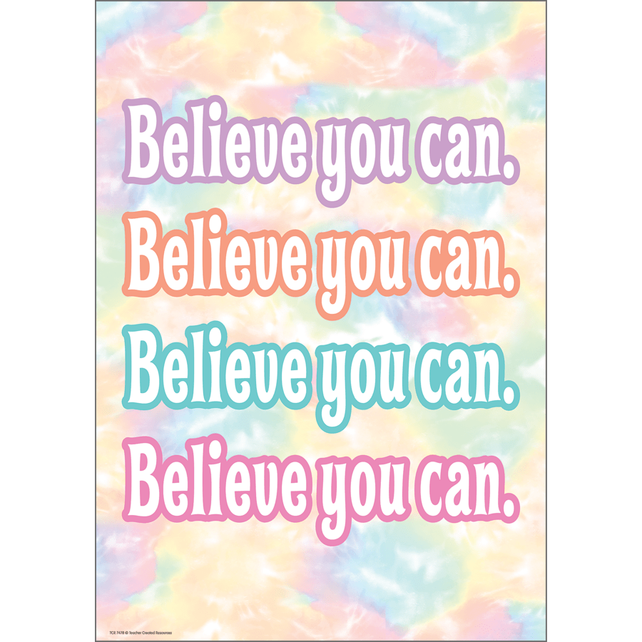 Pastel Pop Believe You Can Positive Poster-Posters-Tools 4 Teaching-Classroom Decor and More