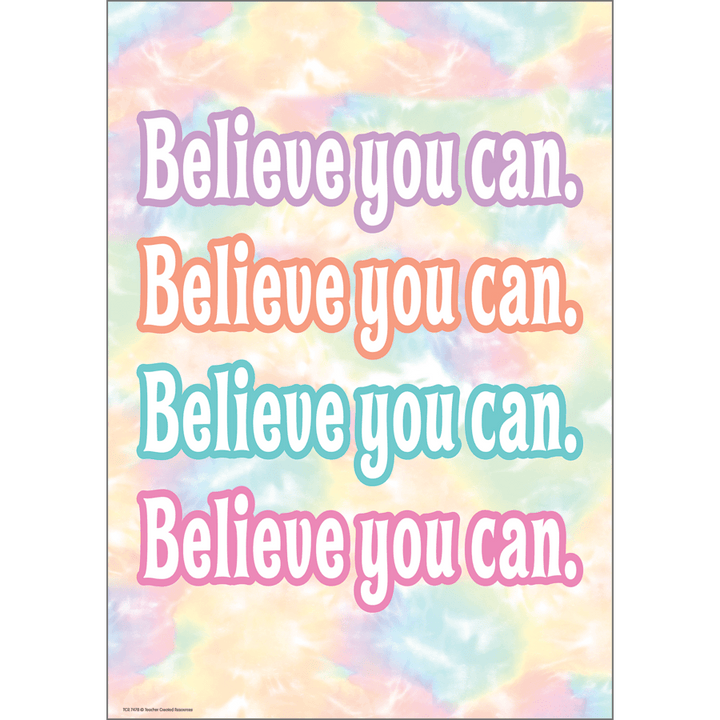 Pastel Pop Believe You Can Positive Poster-Posters-Tools 4 Teaching-Classroom Decor and More