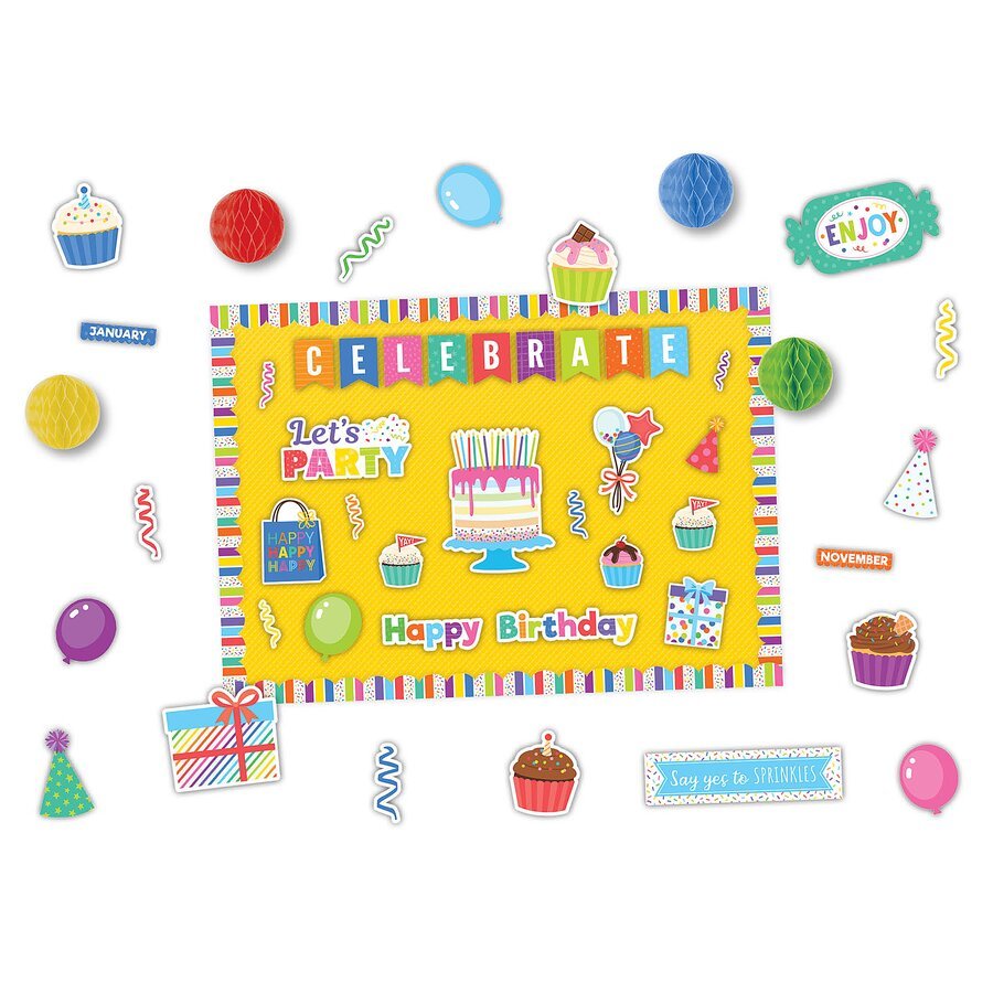 Colorful Happy Birthday Create & Decorate Quick Kit-Craft Activity-Tools 4 Teaching-Classroom Decor and More
