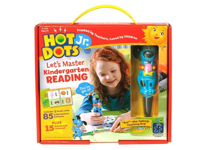 Hot Dots® Jr. Let's Master Kindergarten Reading Set with Ace—The Talking, Teaching Dog® Pen-Hot Dots-Tools 4 Teaching-Classroom Decor and More