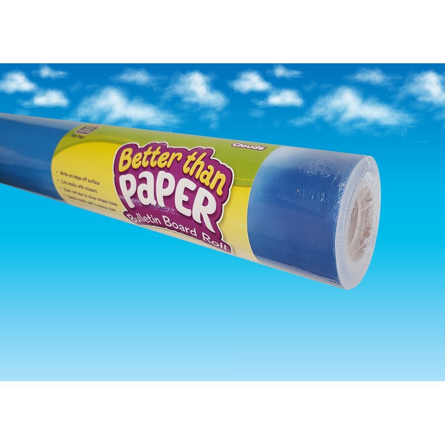 Better Than Paper® Bulletin Board Roll: Clouds-Bulletin Board Paper - Better Than Paper-Tools 4 Teaching-Classroom Decor and More