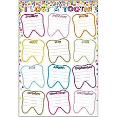 Confetti Lost Tooth Poly Chart 13 x 19-Charts-Tools 4 Teaching-Classroom Decor and More