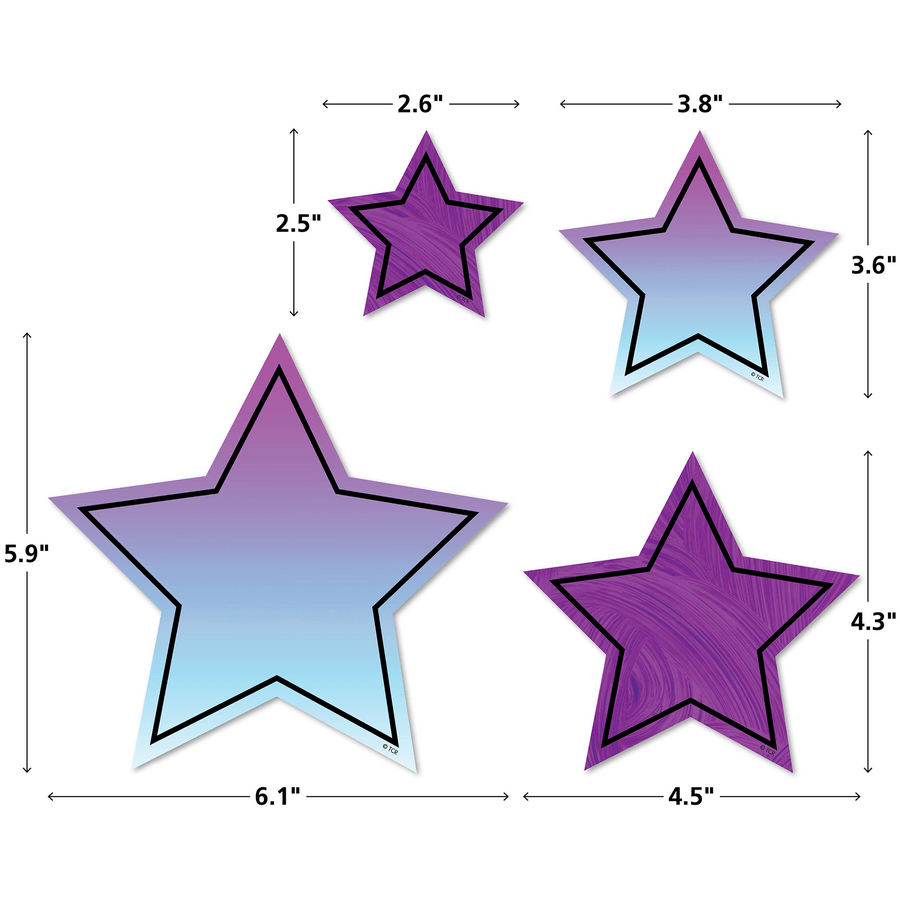 Brights 4Ever Stars Accents - Assorted Sizes-Accents-Tools 4 Teaching-Classroom Decor and More