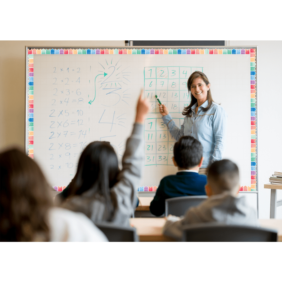 Watercolor Pennants Magnetic Border-Magnetic-Tools 4 Teaching-Classroom Decor and More