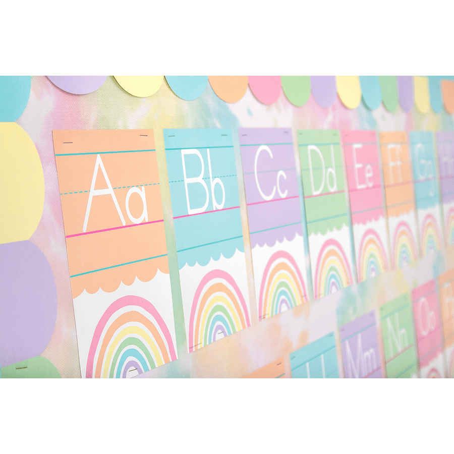 Pastel Pop Alphabet Bulletin Board-Bulletin Board Sets-Tools 4 Teaching-Classroom Decor and More