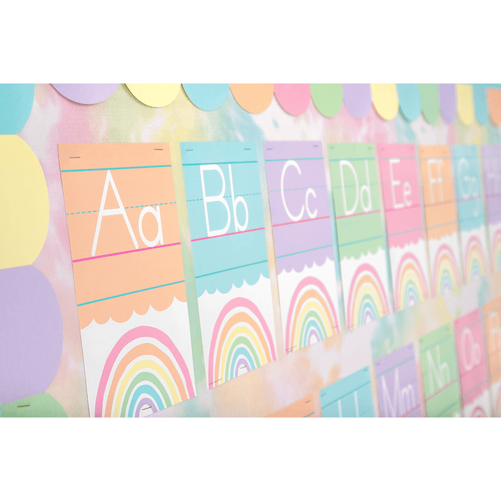 Pastel Pop Alphabet Bulletin Board-Bulletin Board Sets-Tools 4 Teaching-Classroom Decor and More