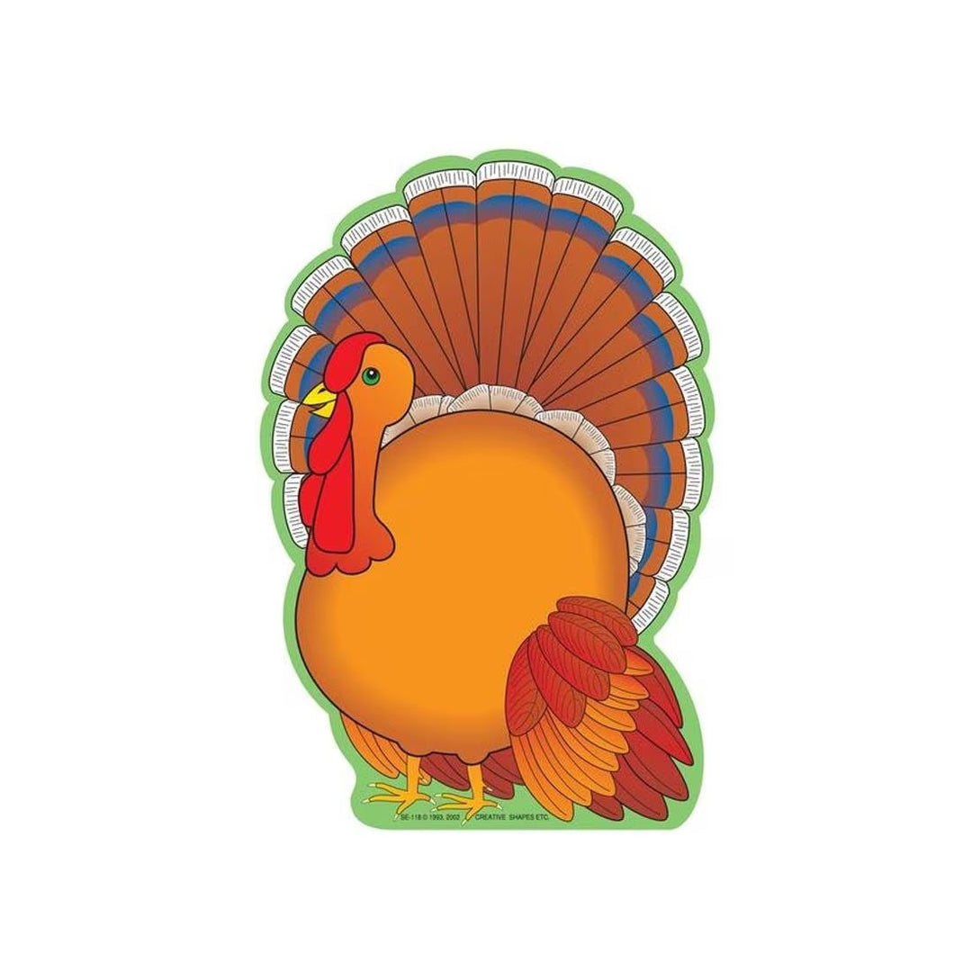 Creative Shapes Notepad Turkey Large-Notepads-Tools 4 Teaching-Classroom Decor and More