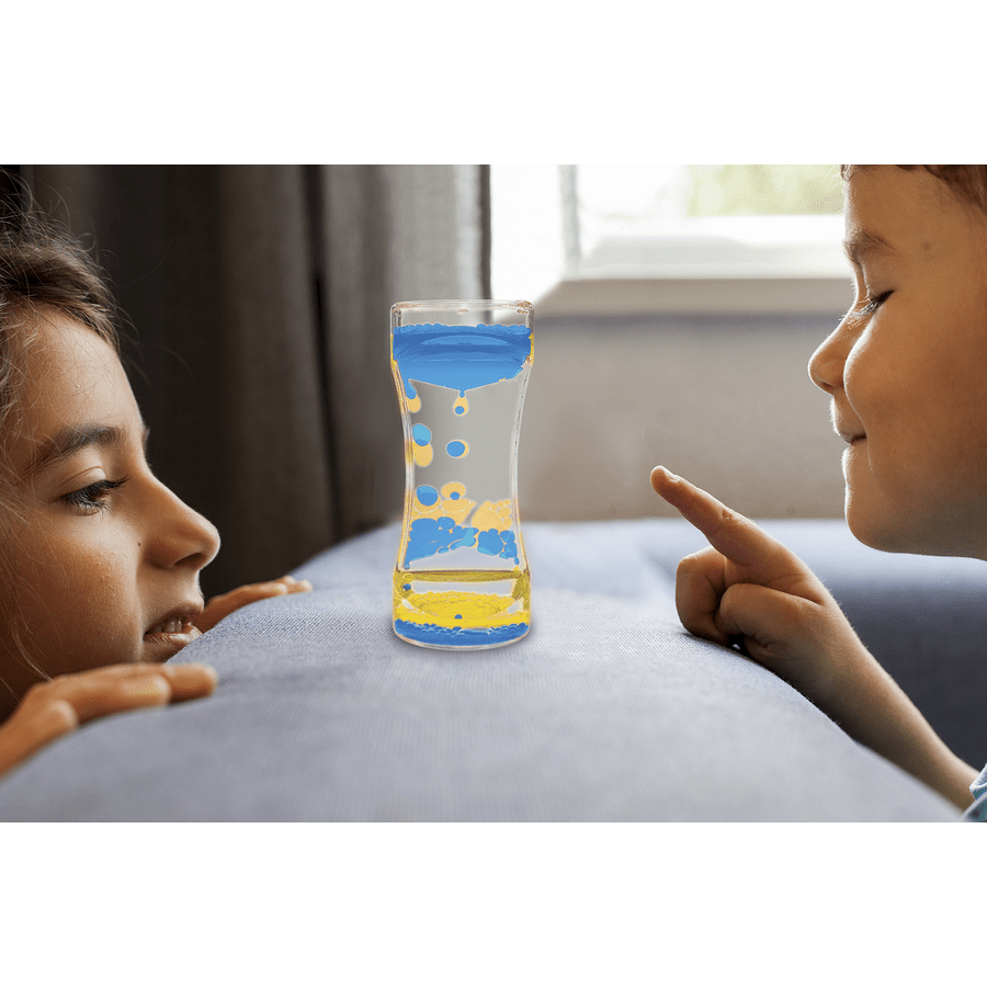 Blue & Yellow Liquid Motion Bubbler-Fidgets-Tools 4 Teaching-Classroom Decor and More