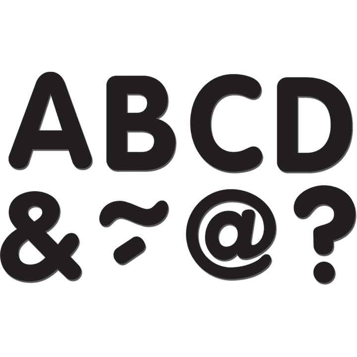 Black Classic 2" Magnetic Letters-Magnetic-Tools 4 Teaching-Classroom Decor and More