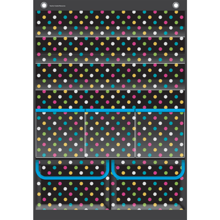 Chalkboard Brights Place Value Pocket Chart-Pocket Charts-Tools 4 Teaching-Classroom Decor and More