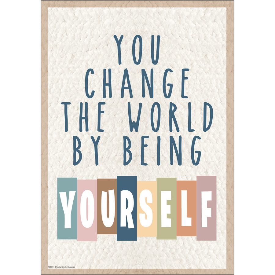 You Change the World By Being Yourself Positive Poster-Posters-Tools 4 Teaching-Classroom Decor and More