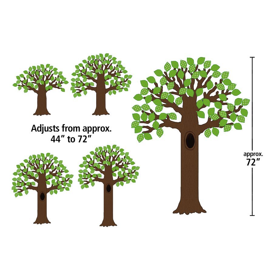 Big Tree with Polka Dot Leaves Bulletin Board Display Set-Bulletin Board Sets-Tools 4 Teaching-Classroom Decor and More