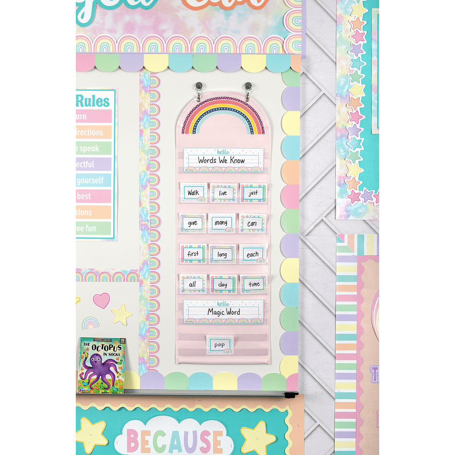 Oh Happy Day Rainbow 14 Pocket Chart-Charts-Tools 4 Teaching-Classroom Decor and More