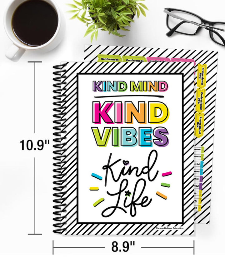Kind Vibes Teacher Planner Spiral Bound-Record & Plan Books-Tools 4 Teaching-Classroom Decor and More