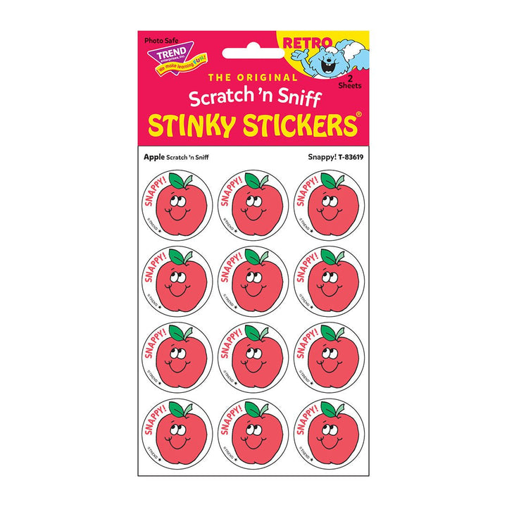 Snappy!, Apple scent Retro Scratch 'n Sniff Stinky Stickers®-Stickers-Tools 4 Teaching-Classroom Decor and More