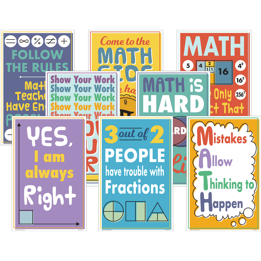 Math Fun Charts-Bulletin Board Sets-Tools 4 Teaching-Classroom Decor and More