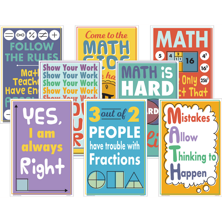 Math Fun Charts-Bulletin Board Sets-Tools 4 Teaching-Classroom Decor and More