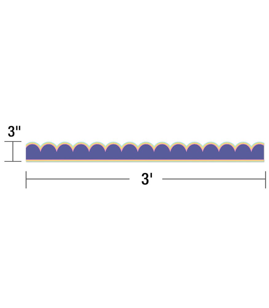 We Stick Together Pop of Purple Scalloped Bulletin Board Borders-Borders-Tools 4 Teaching-Classroom Decor and More