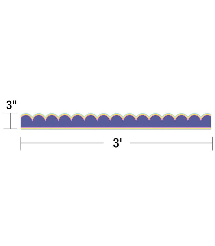 We Stick Together Pop of Purple Scalloped Bulletin Board Borders-Borders-Tools 4 Teaching-Classroom Decor and More