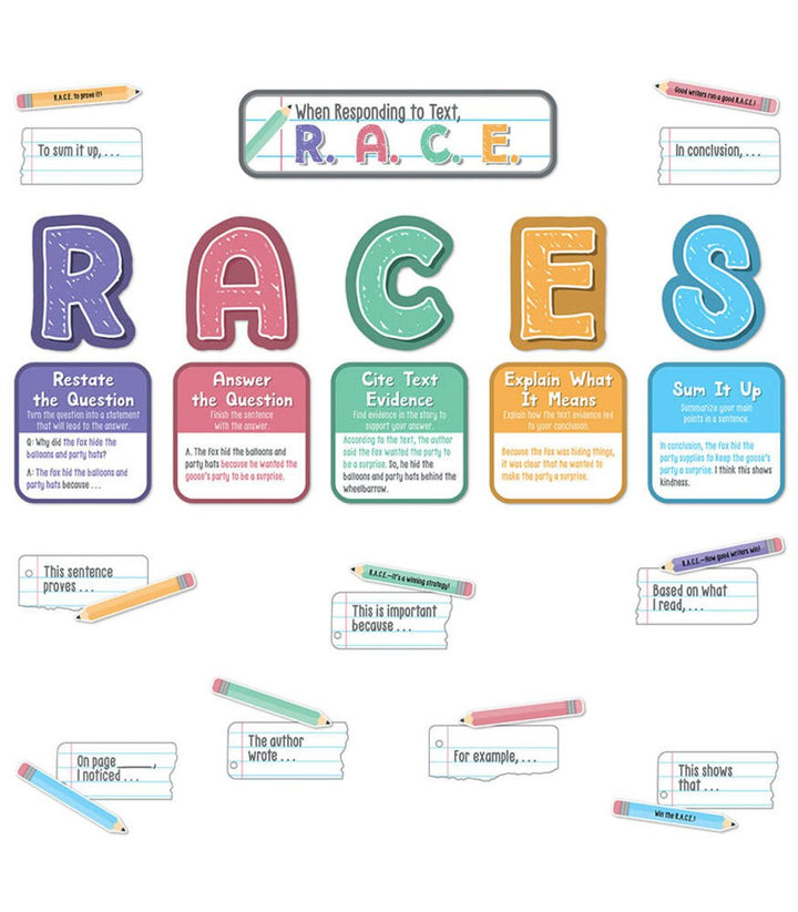 R.A.C.E. Writing Strategy Bulletin Board Set Grade 3-8-Bulletin Board Sets-Tools 4 Teaching-Classroom Decor and More