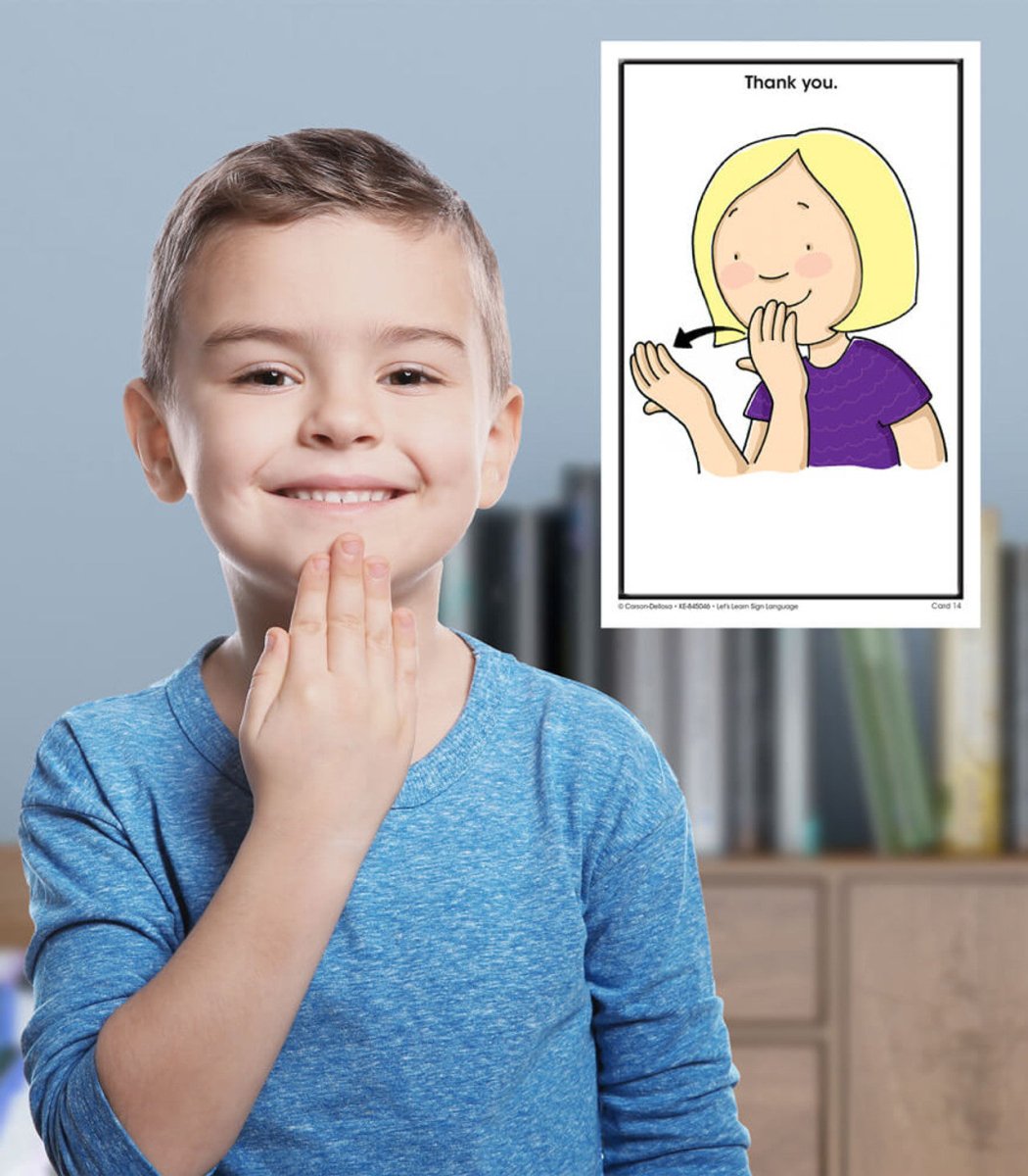 Let's Learn Sign Language Learning Cards Grade PK-2-Classroom Essentials-Tools 4 Teaching-Classroom Decor and More