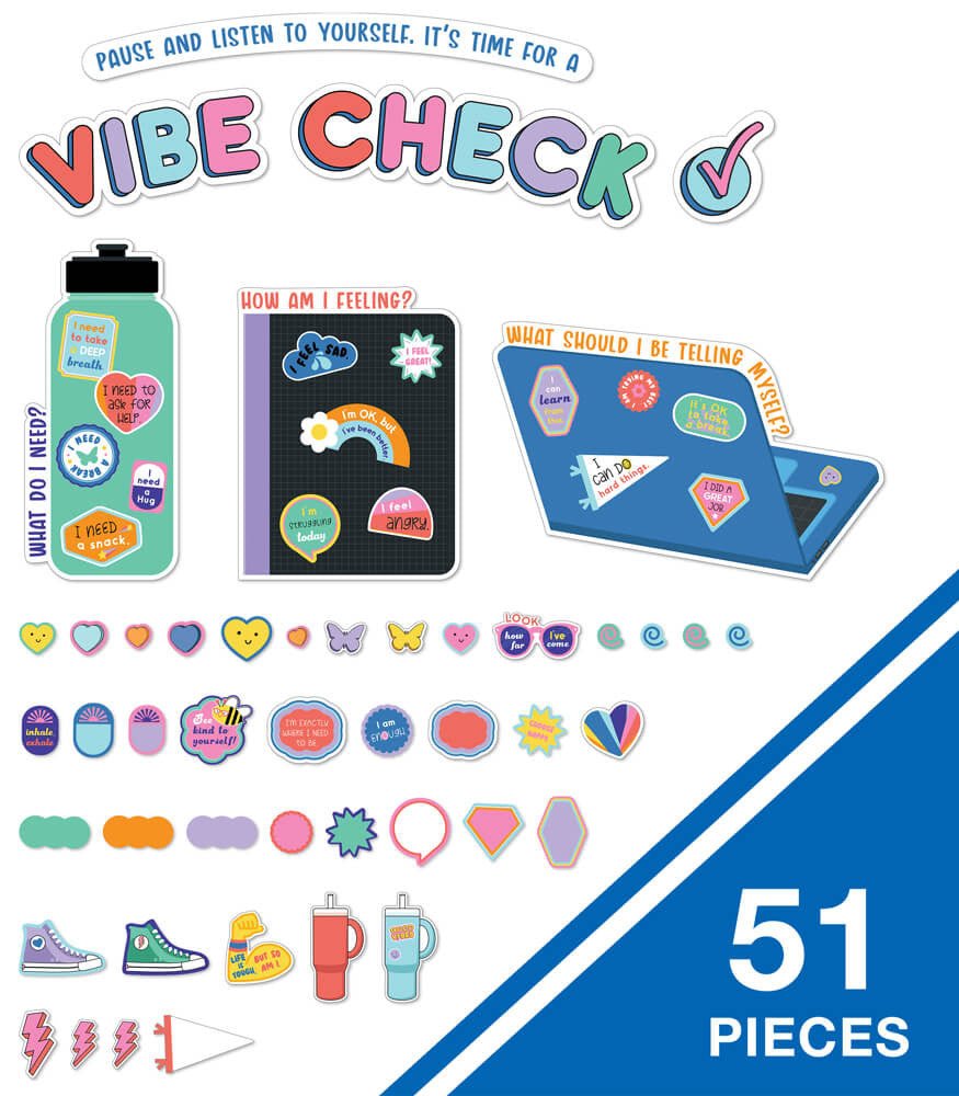 We Stick Together Vibe Check Bulletin Board Set-Bulletin Board Sets-Tools 4 Teaching-Classroom Decor and More