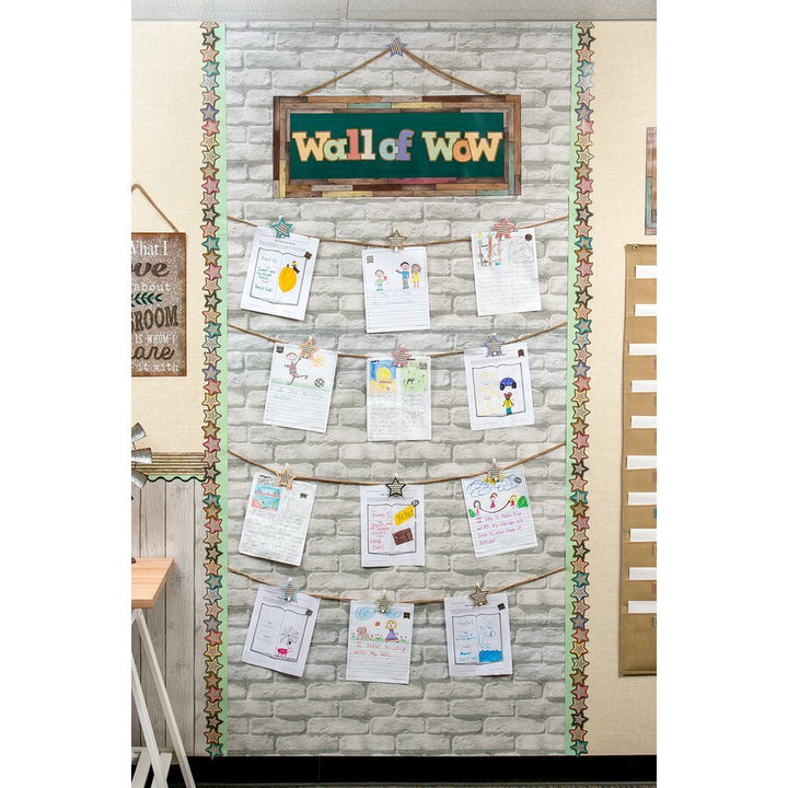 Better Than Paper® Bulletin Board Roll: White Brick-Bulletin Board Paper - Better Than Paper-Tools 4 Teaching-Classroom Decor and More